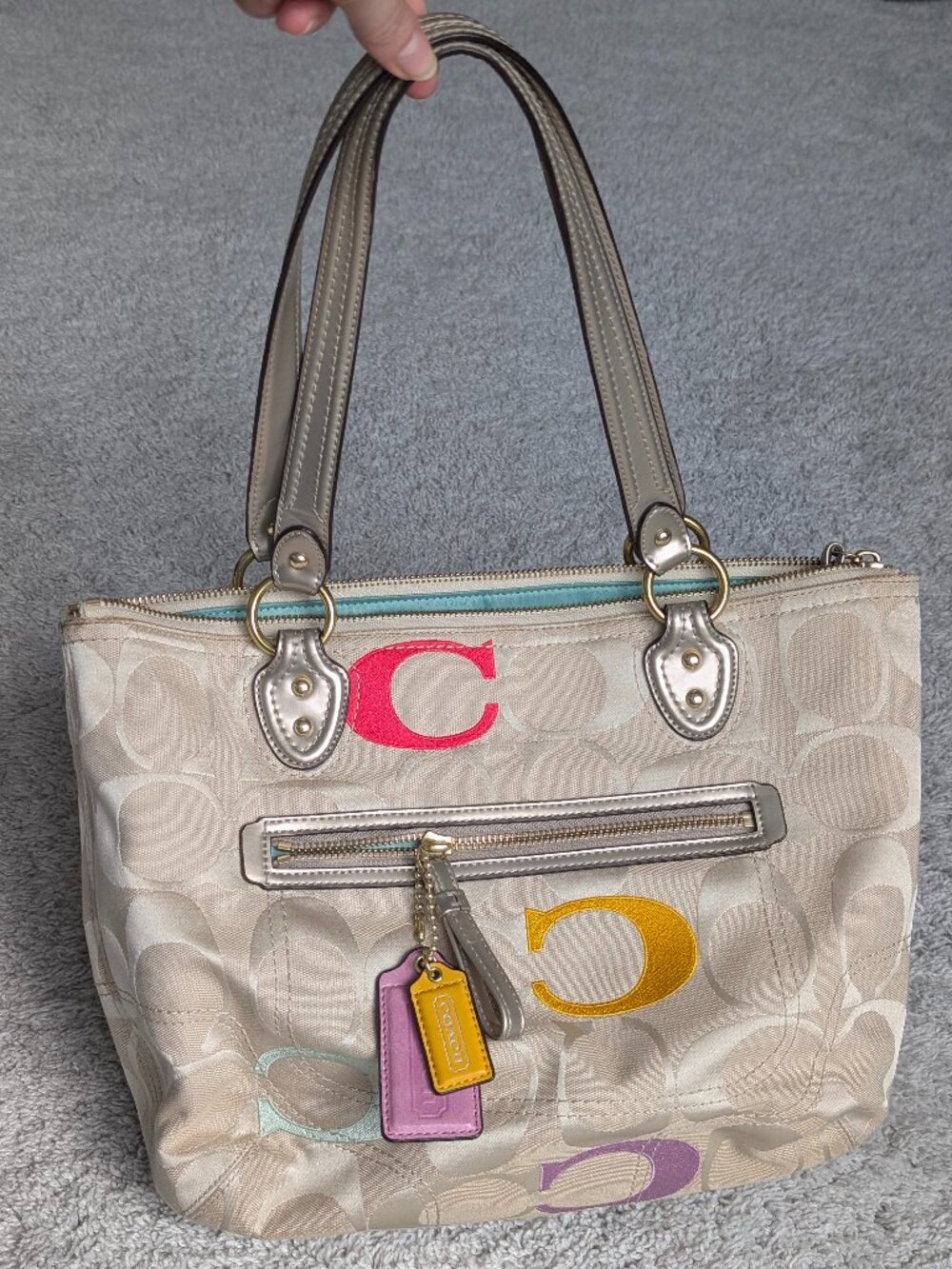 Vintage Coach Poppy Canvas Bag 23521